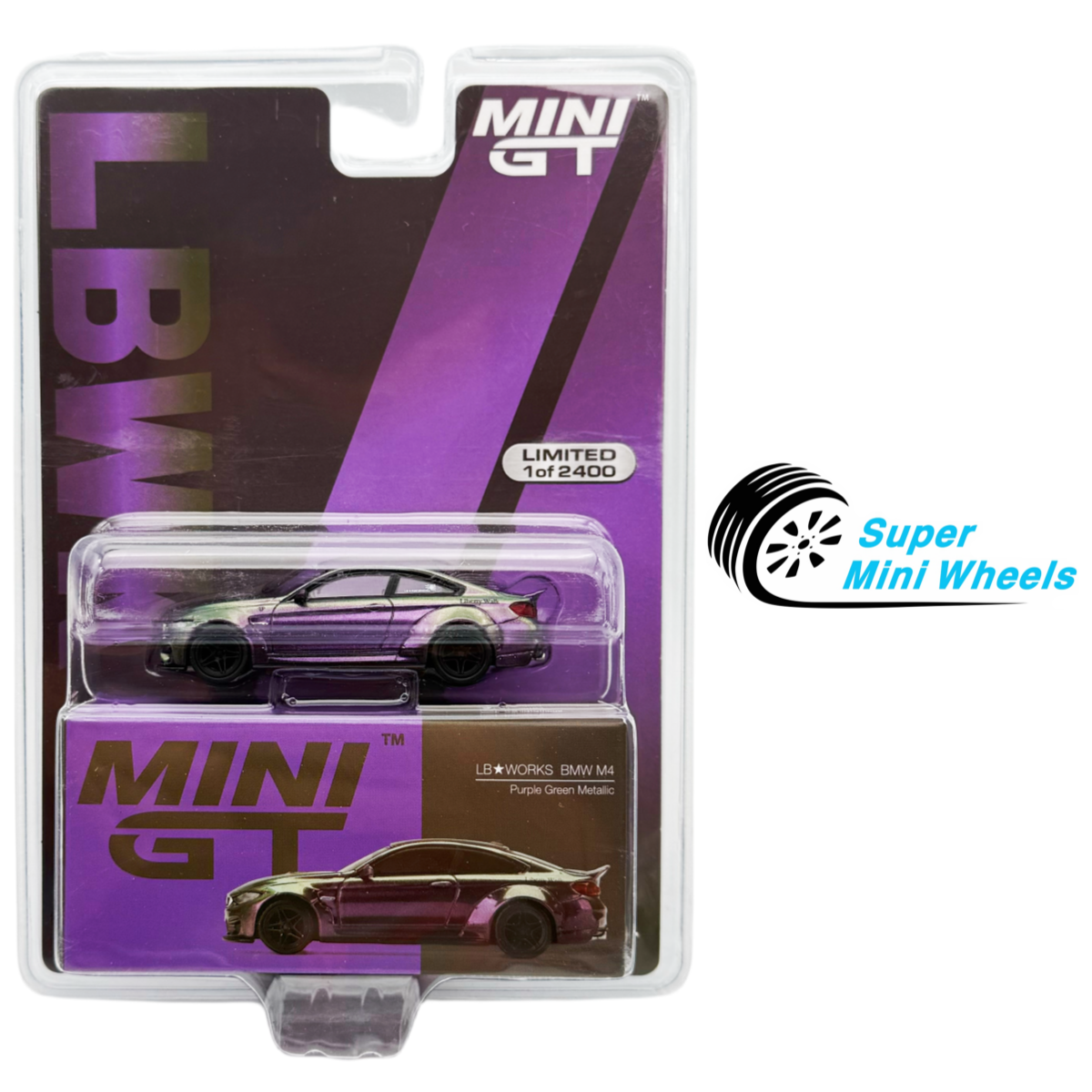 Mini GT 1:64 LB Works BMW M4 Purple Green Metallic #228 – Super Mini GT 1:64 LB Works BMW M4 Purple Green Metallic #228 – Super