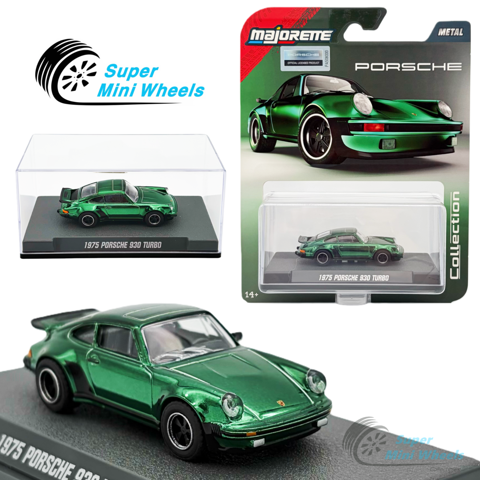 Majorette 1:64 Collector Series – 1975 Porsche 930 Turbo – Chrome