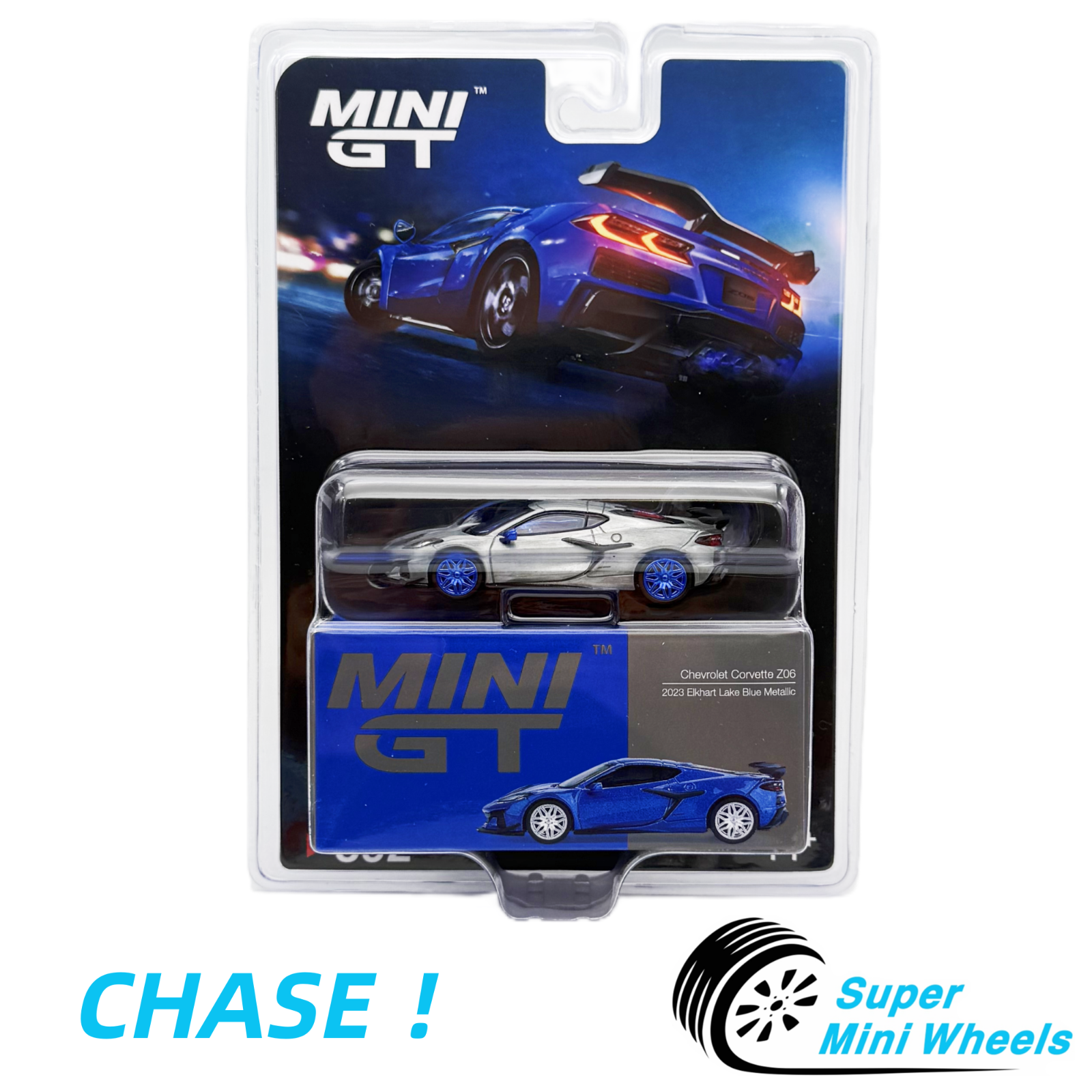 CHASE ! Mini GT 1:64 Chevrolet Corvette Z06 2023 Elkhart CHASE ! Mini GT 1:64 Chevrolet Corvette Z06 2023 Elkhart