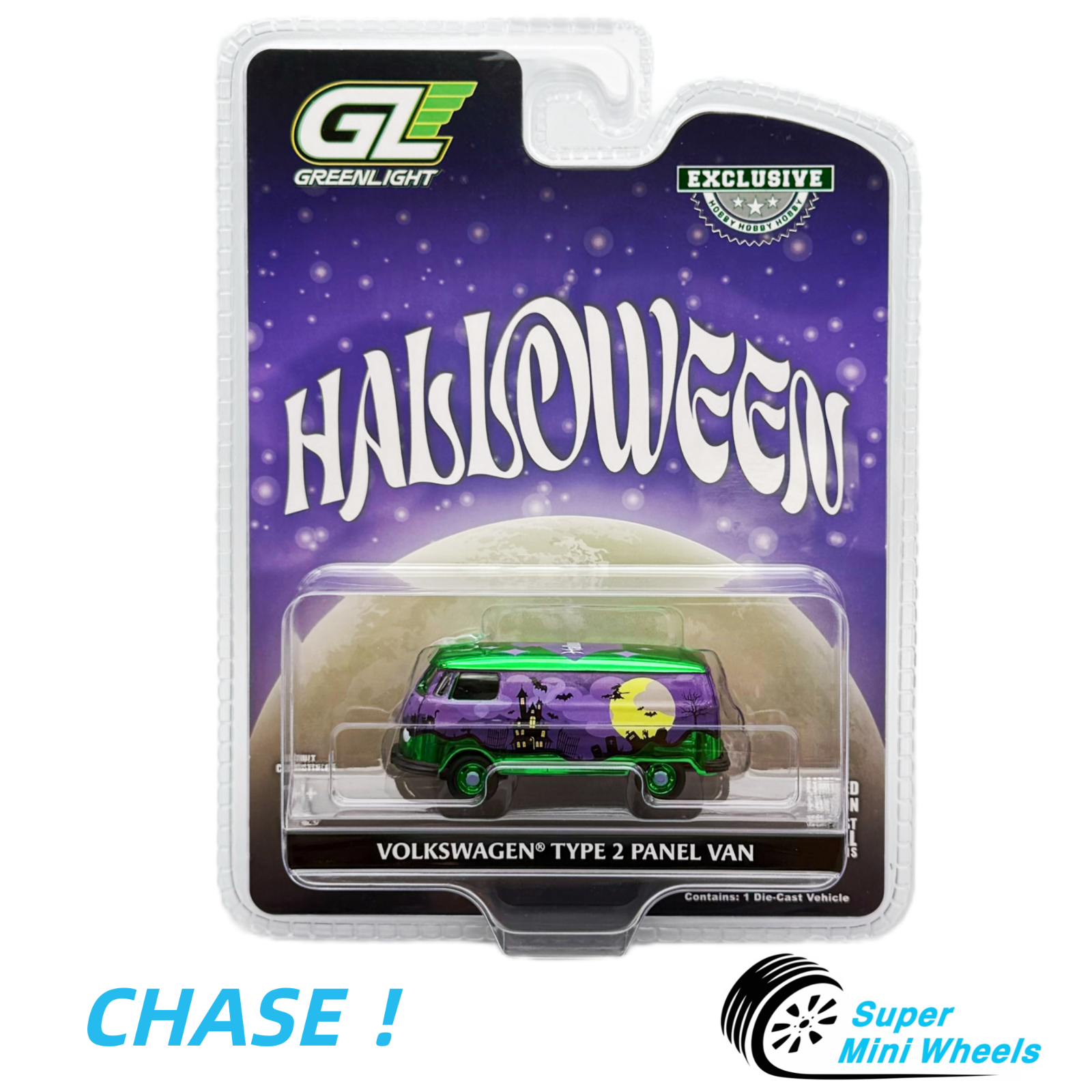 CHASE ！Greenlight 1:64 Volkswagen Type 2 Panel Van - Halloween