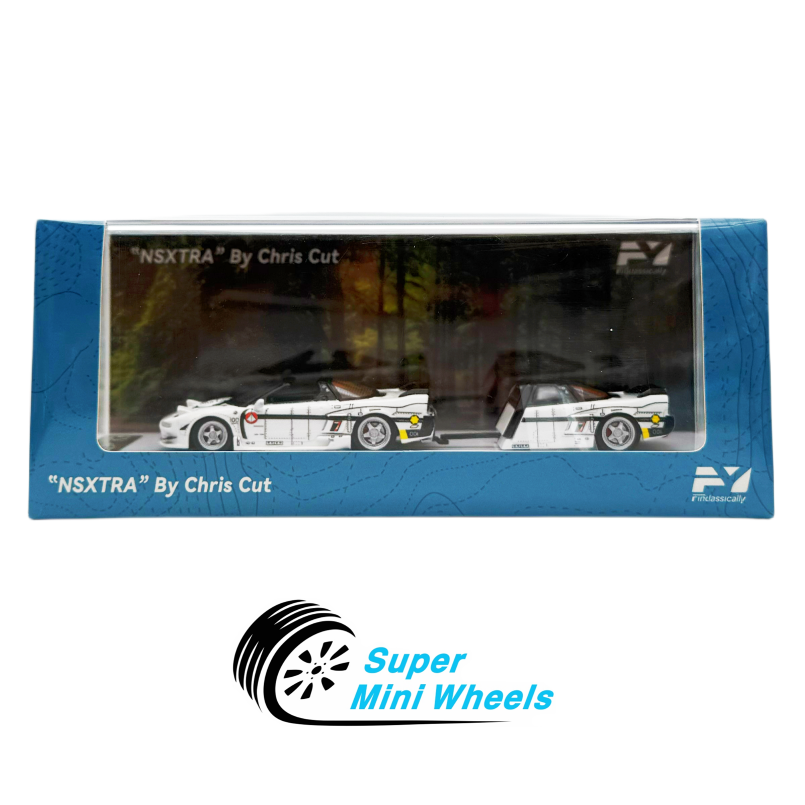 FY 1:64 NSX TRA By Chris Cut White Diecast Car – Super Mini Wheels
