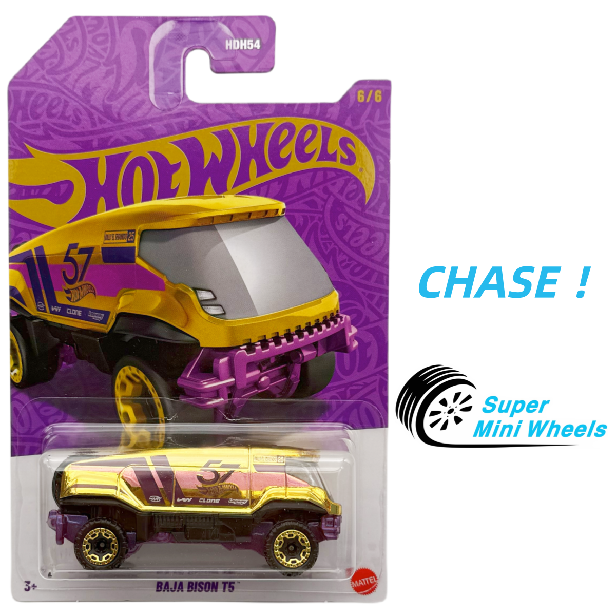 Hot Wheels Baja Bison '15 紫/金 2025 Hot Wheels Pearl and Chrome Mix 1 #6 Baja Bison T5