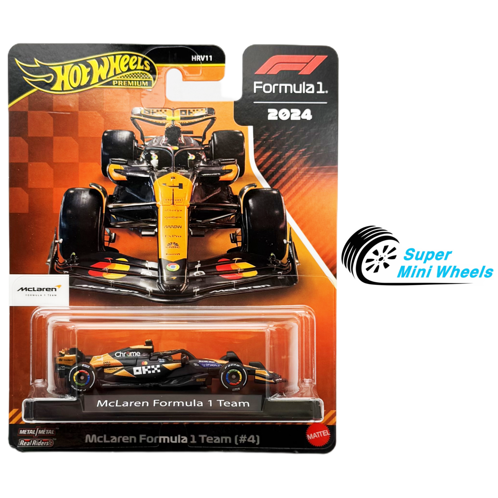 Hot Wheels 1:64 Premium F1 McLaren MCL38 Lando Norris #4 2024