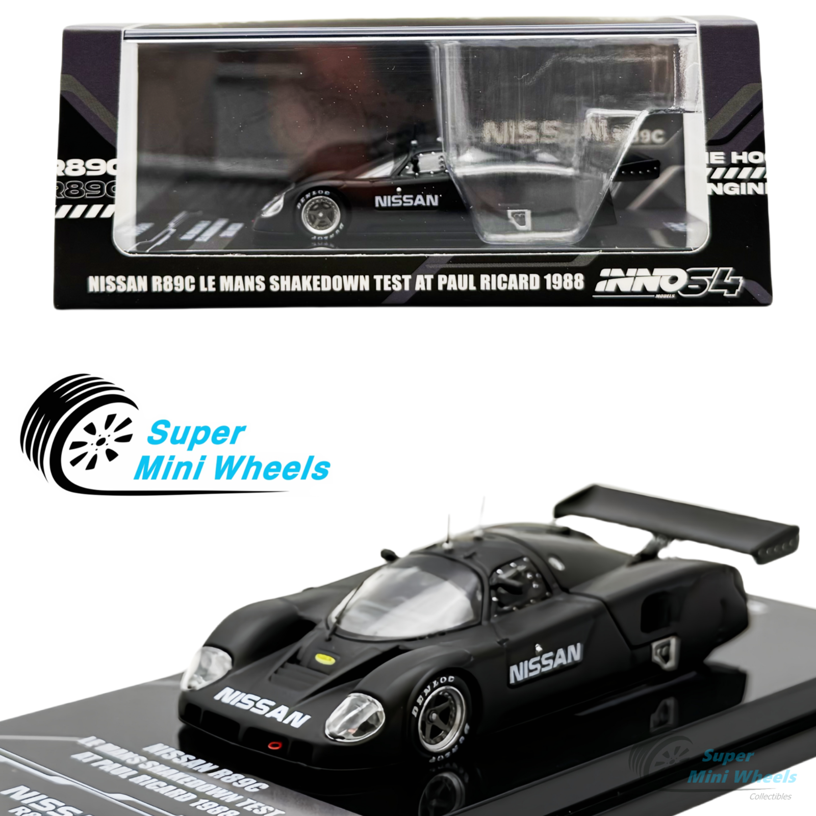 Inno64 Nissan R89C Le Mans Shakedown Test At Paul Ricard 1988 - Hobby Cars Inno64 Nissan R89C Le Mans Shakedown Test At Paul Ricard 1988 - Hobby Cars