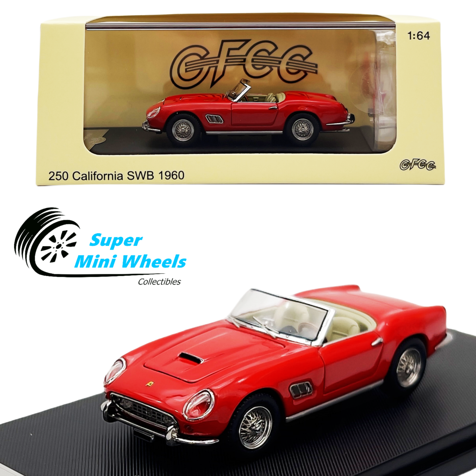 GFCC 1:64 250 California SWB 1960 (Red) Diecast Model Car – Super