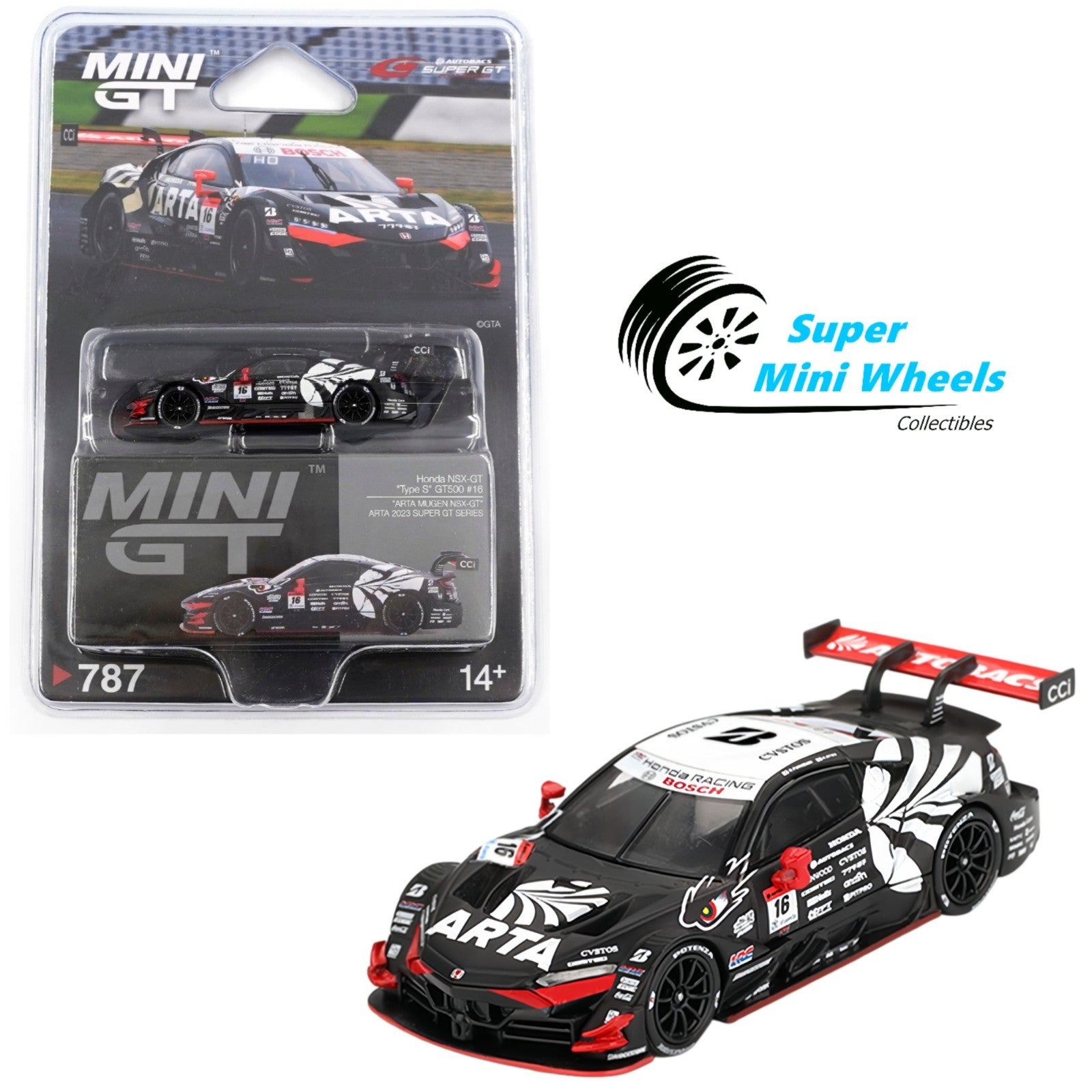 Mini GT 1:64 Honda NSX-GT Type S GT500 #16 