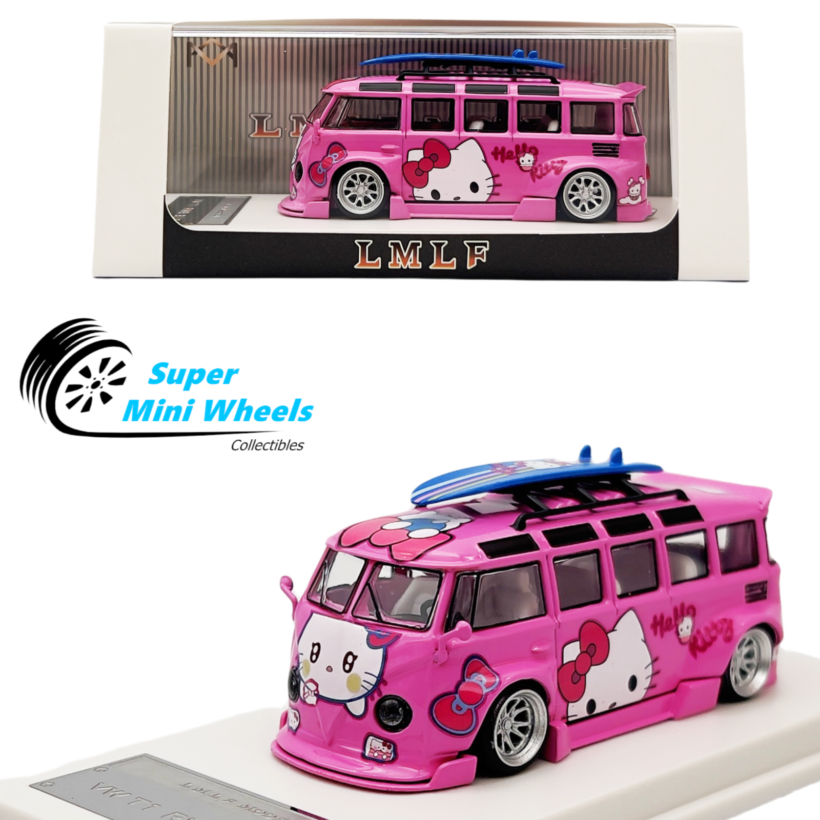 LMLF 1:64 VW T1 RWB BUS Hello Kitty - Diecast Car – Super Mini Wheels