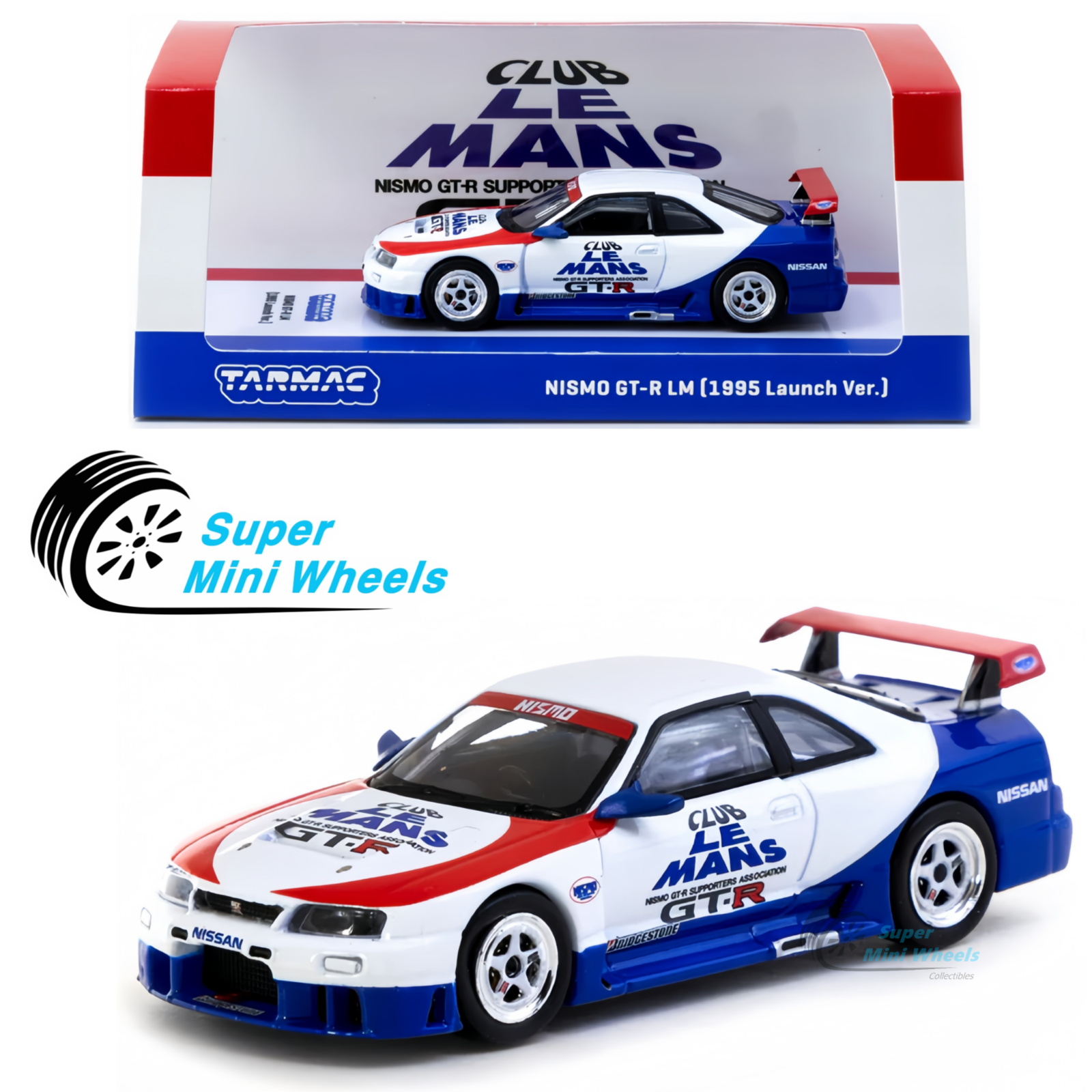 Tarmac Works 1:64 NISMO GT-R LM (1995 Launch Ver.) Test Car