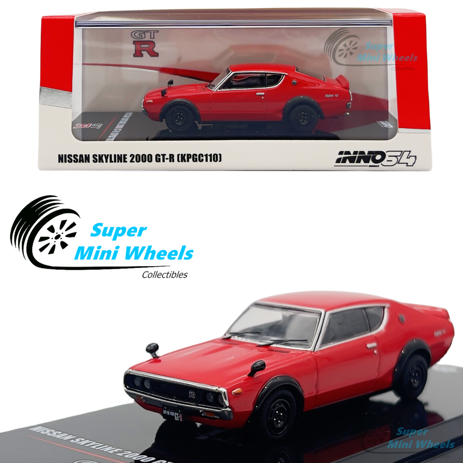 INNO64 1:64 Nissan Skyline 2000GT-R (KPGC110) in Silver – Model Cars Houston INNO64 1:64 Nissan Skyline 2000GT-R (KPGC110) in Silver – Model Cars Houston