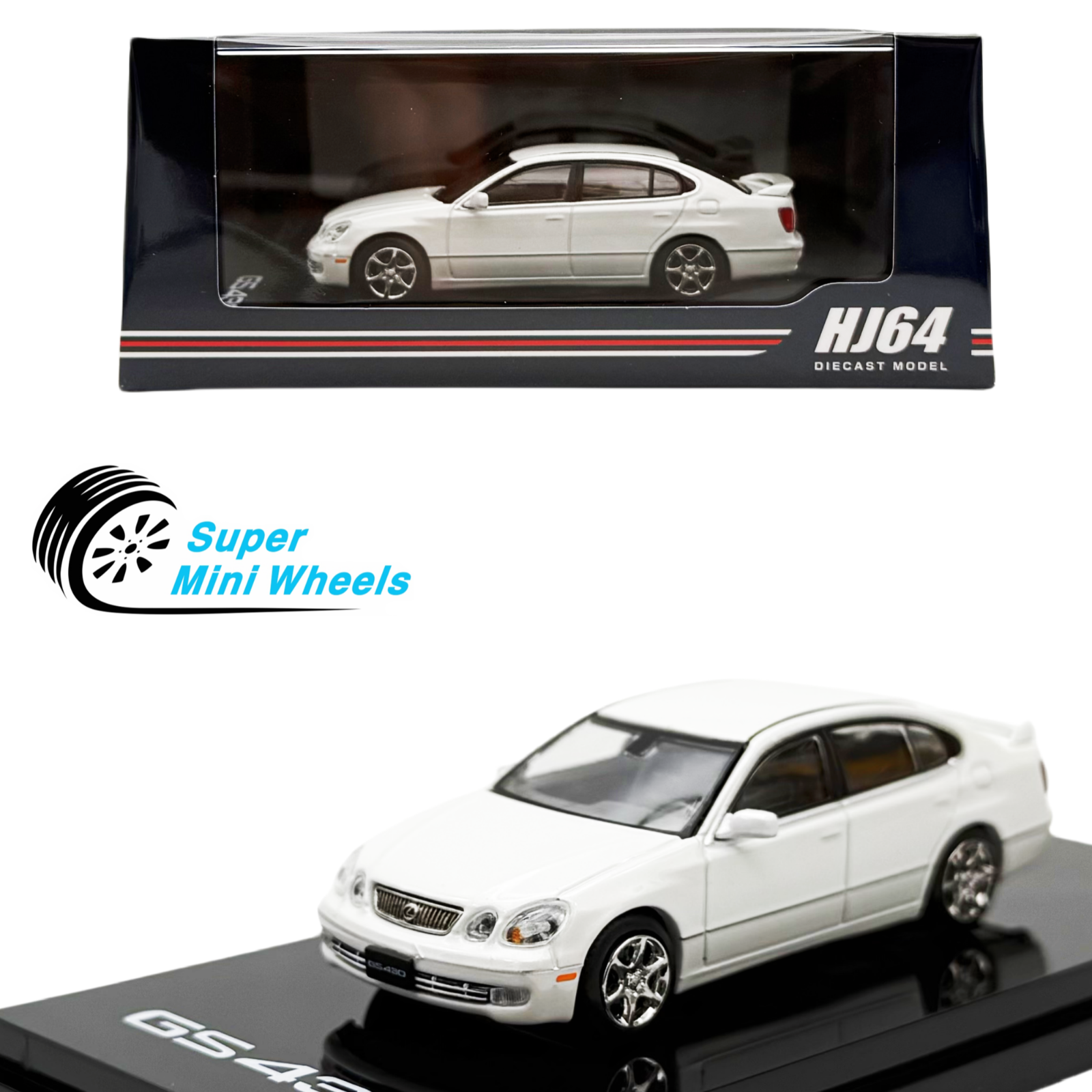 Modellino Auto 1/64 Lexus GS430 – Colore Rosso Perla – Pressofusione In Lega Di Zinco E ABS – Miniatura Da Collezione - 3