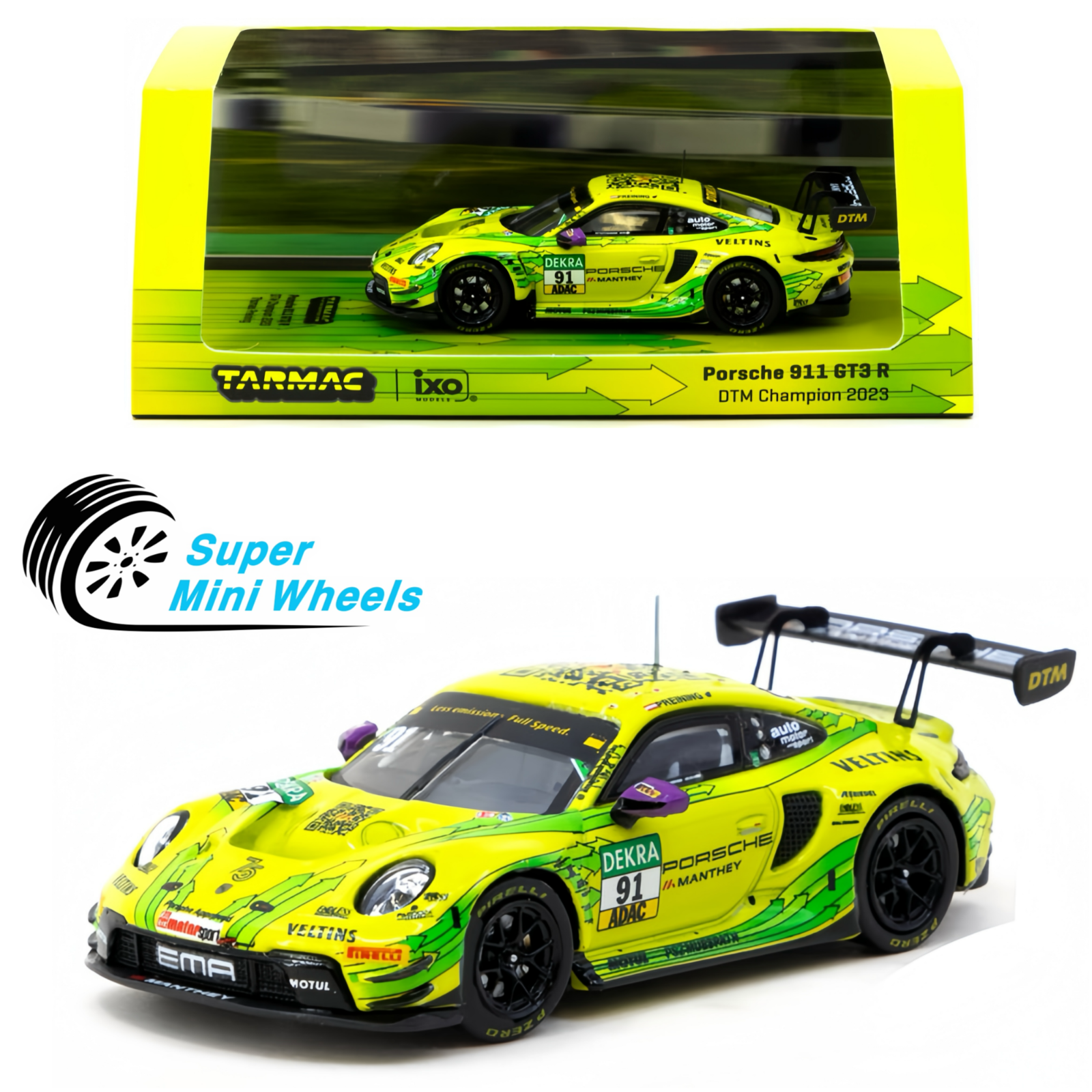 Tarmac Works 1:64 Porsche 911 GT3 R #91 DMT Champion 2023