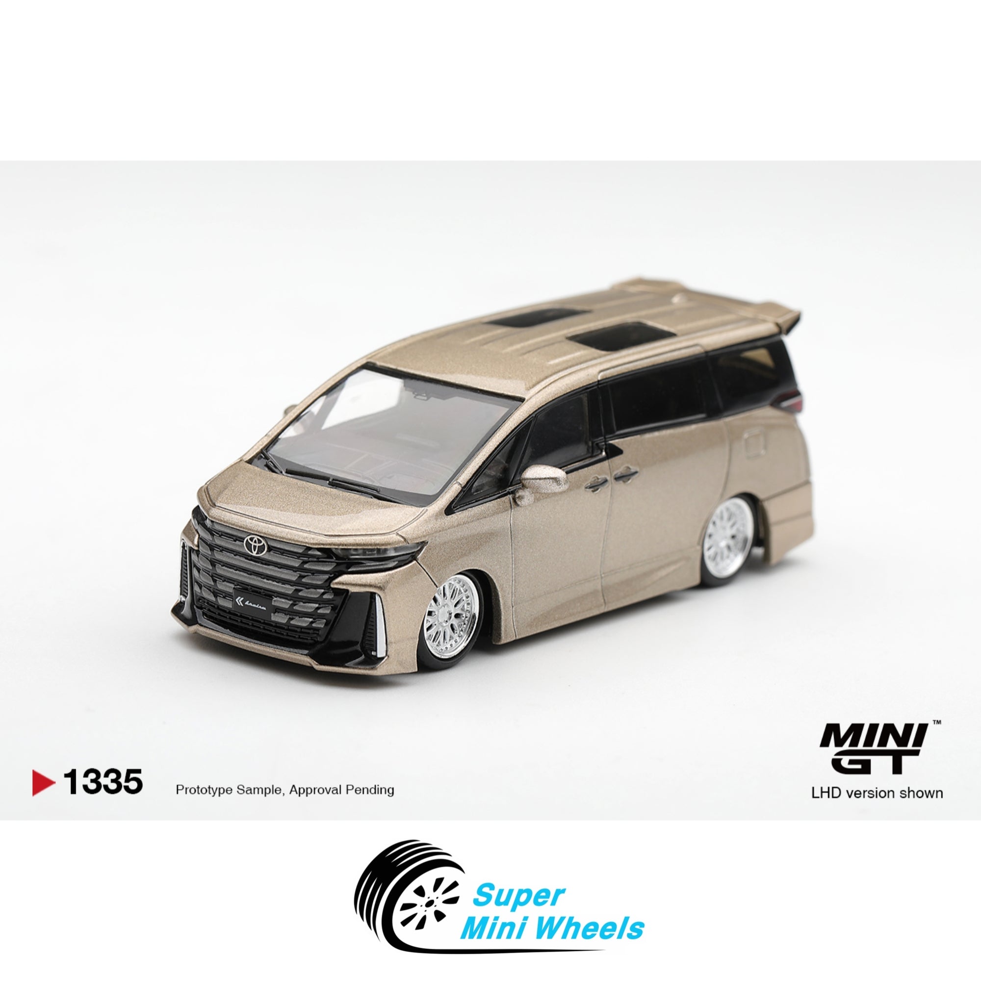 MINIGT 1/64 トヨタ ヴェルファイア 40KUHL ホイウト　チェイス Pre-Order] Mini GT 1:64 Toyota Vellfire 40 KUHL – Gold Metallic