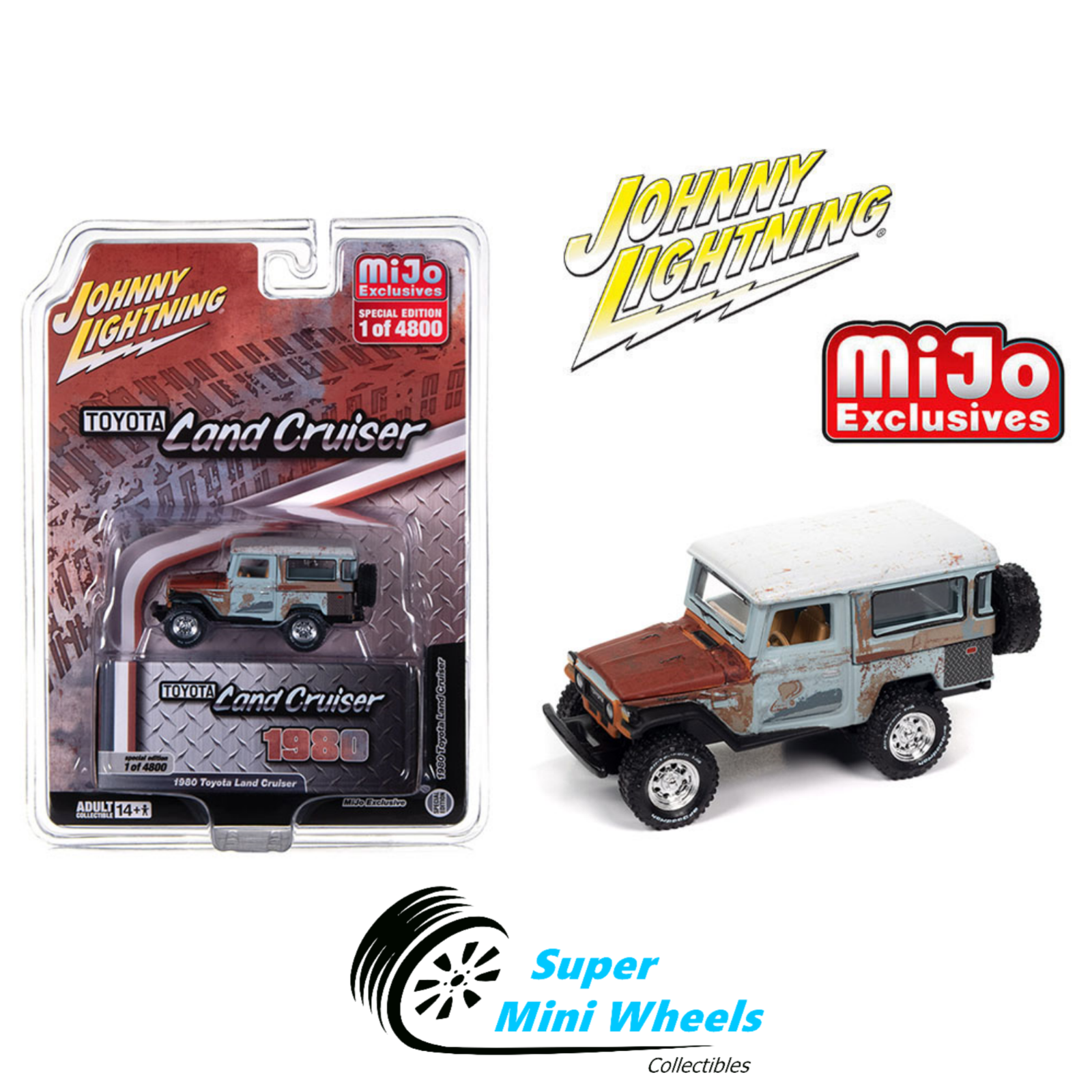 Promo Johnny Lightning 1/64 1980 Toyota Land Cruiser FJ40 Off Road 4x4 Diskon 23% Di Seller - Foto 6