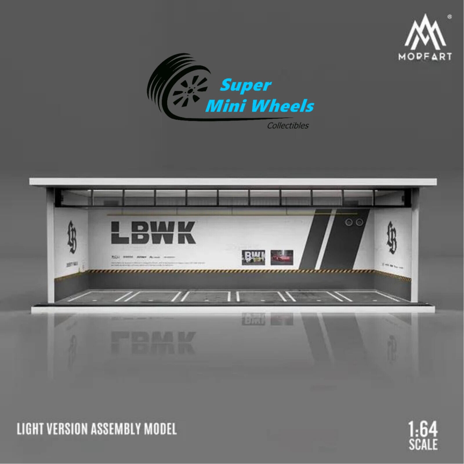 MoreArt 1:64 LBWK Parking Garage Diorama with LED Lights – Super Mini