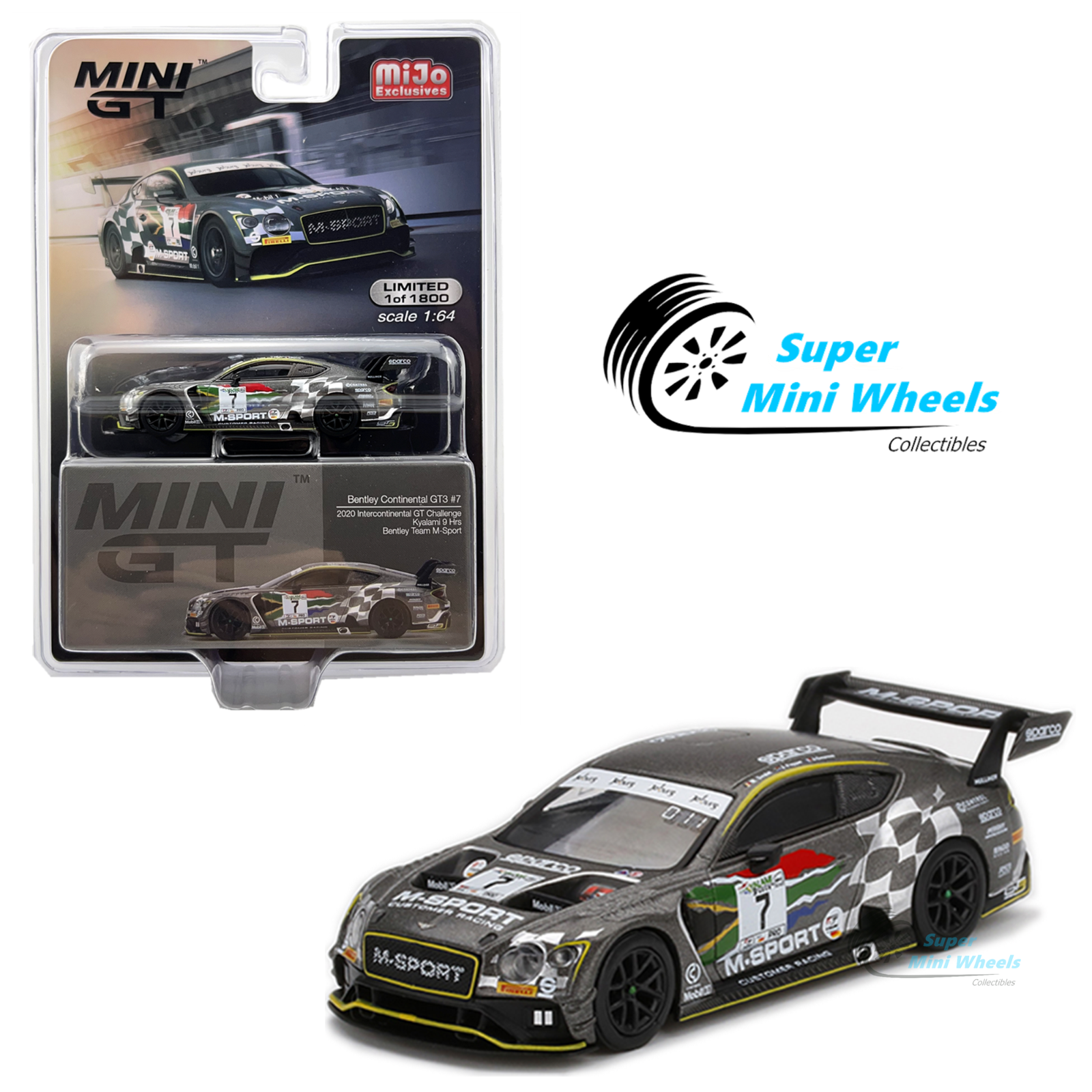 ミニカー MINI GT Bentley Continental GT3 #7 Mini GT 1:64 Bentley Continental GT3 #7 2020 Intercontinental GT