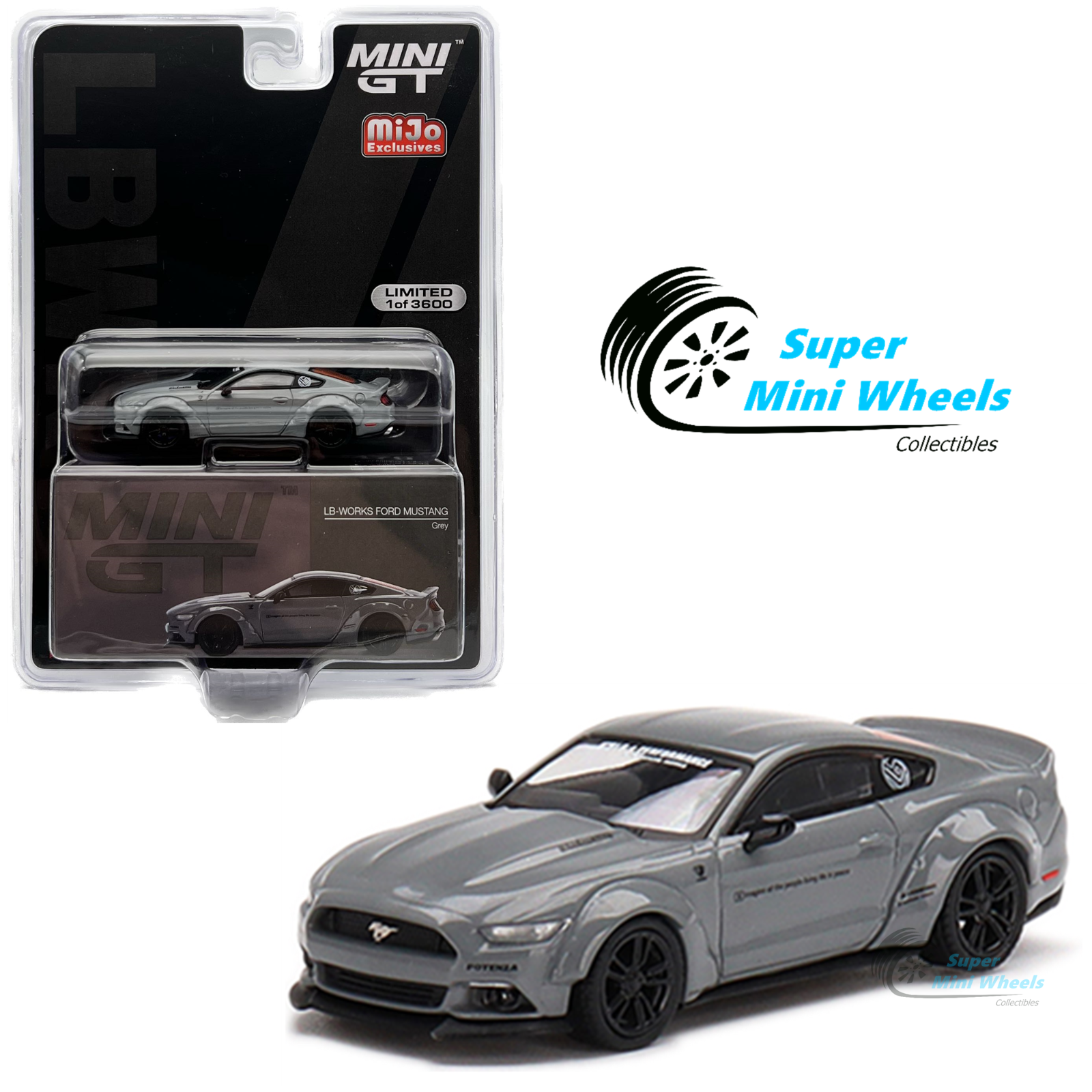 MINI GT LB-WORKS FORD MUSTANG グレー 470 Mini GT Ford Mustang GT LB-Works Grey MGT00470 1/64 CHASE | eBay