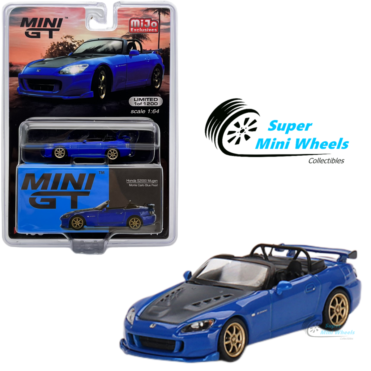 ミニカー MINI GT Honda S2000 Mugen Monte Carlo MINI GT Honda S2000 (AP2) Mugen Monte Carlo Blue Pearl# 493