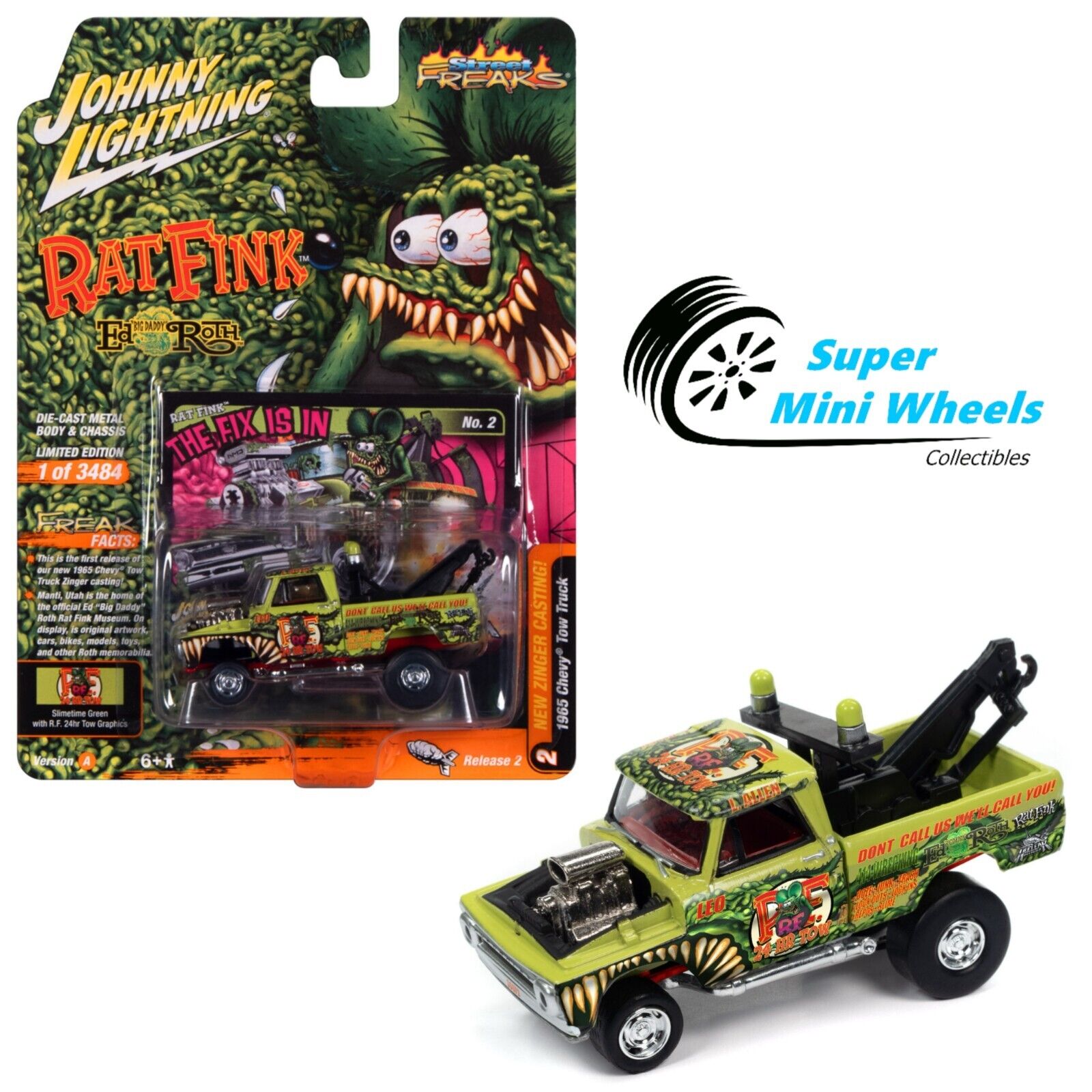 JOHNNY WHITE LIGHTNING Zingers RAT FINK Camaro Super Con Dinner Chase JOHNNY WHITE LIGHTNING Zingers RAT FINK Camaro Super Con Dinner Chase