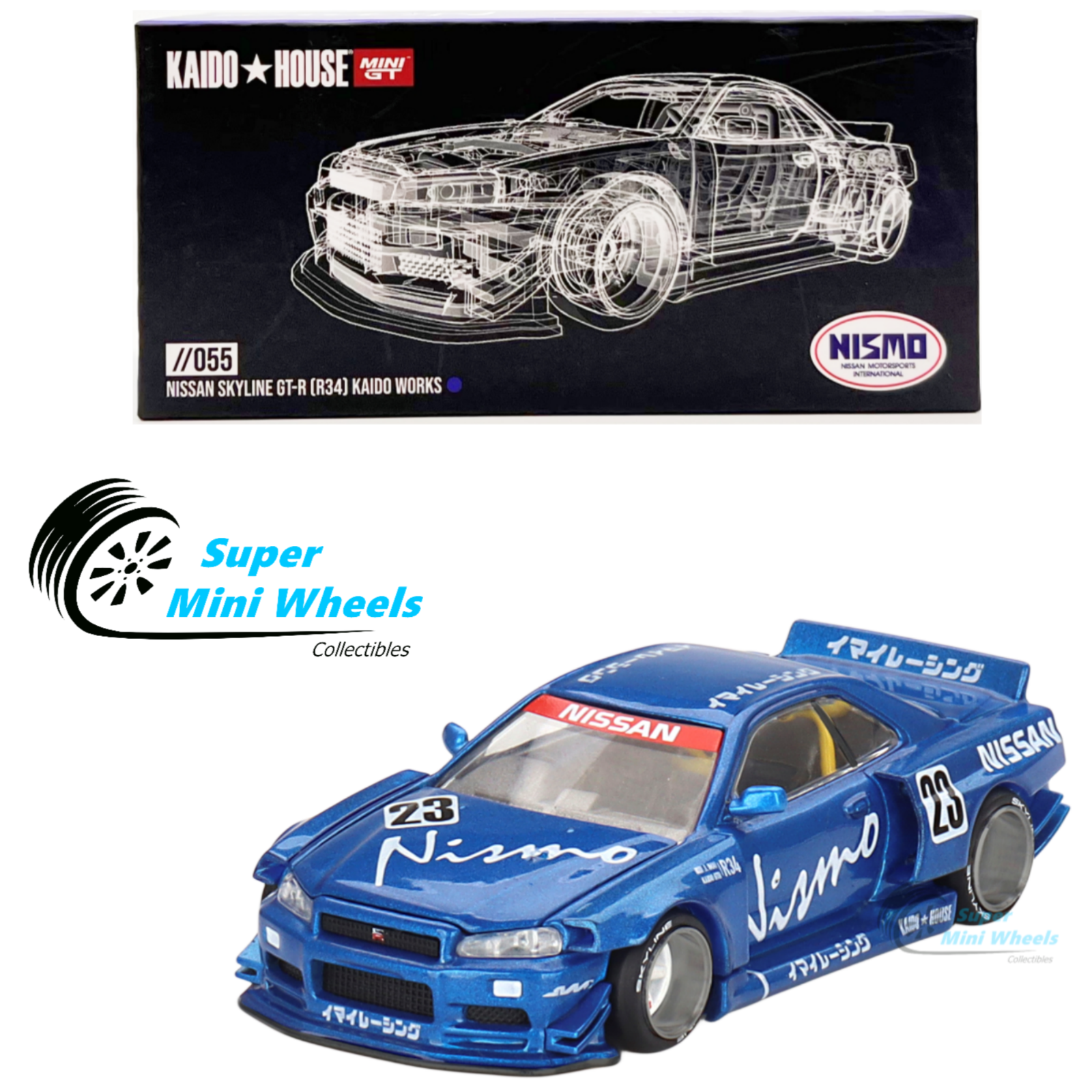 Pre-order) Kaido House x Mini GT Nissan Skyline GT-R R34