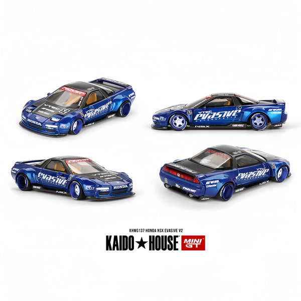 Pre-Order Kaido House x Mini GT 1:64 Honda NSX Evasive V2 – Blue - KHMG137