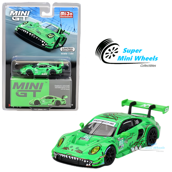 Mini GT 1:64 Porsche 911 GT3 R #80 GTD AO Racing 2023 IMSA Sebring 12 Hrs #713