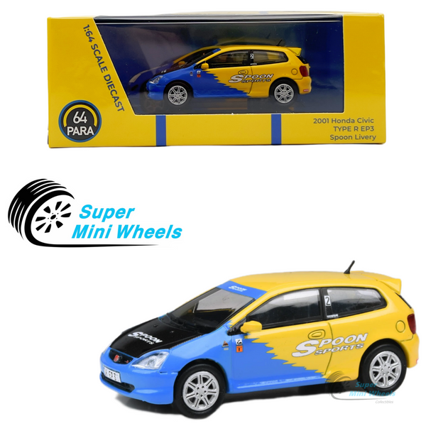 PARA64 - 2001 Honda Civic Type R EP3 - Spoon Livery - 1:64