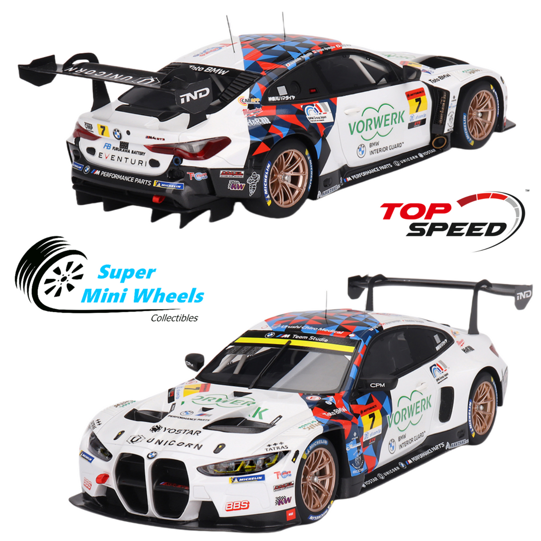 BMW M4 GT3 #7 Studie BMW M4 BMW M Team Studie x CRS 2023 SUPER GT SERIES in 1:18 scale by Topspeed BMW M4 GT3 #7 Studie BMW M4 BMW M Team Studie x CRS 2023 SUPER GT SERIES in 1:18 scale by Topspeed