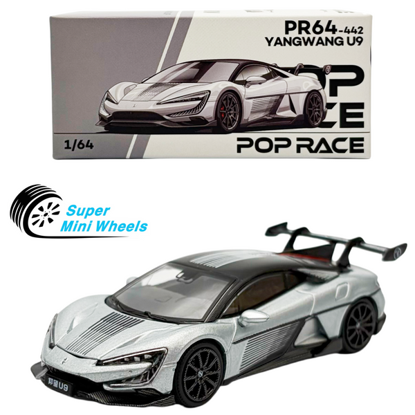 Pop Race 1:64 Nissan GT-R V8 Drift Hakosuka Chrome Silver HK