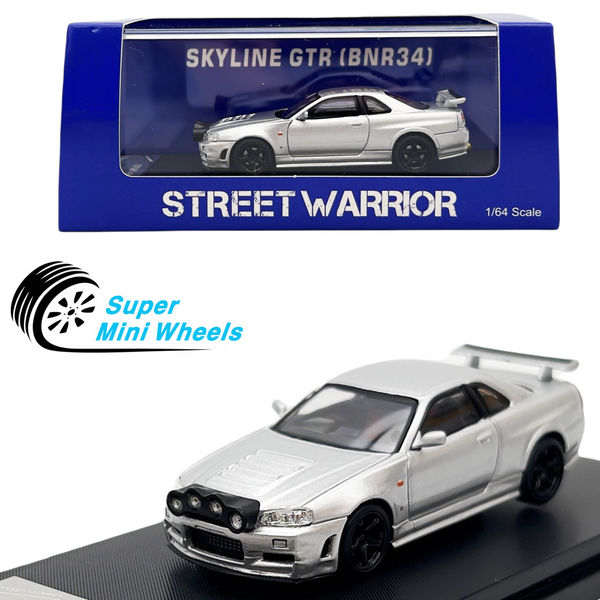 Street Warrior 1:64 Nissan GTR BNR34 Z-Tune Silver - Diecast Model