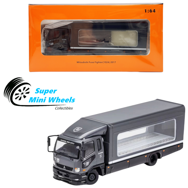 GCD 1:64 2017 Mitsubishi Fuso Fighter “BLACK BIRD” Hauler Truck - Diecas Model