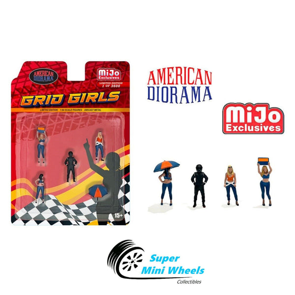 American Diorama 1:64 - Grid Girls - Figures - 5pcs Set - Metal