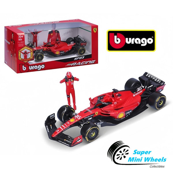 Bburago 1:24 F1 Ferrari SF-23 #16 with Charles Leclerc Figure