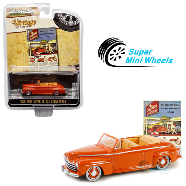 Greenlight 1:64 1946 Ford Super Deluxe Convertible – Chevron Supreme