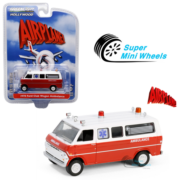 Greenlight 1:64 Airplane! - 1970 Ford Club Wagon Ambulance 62030-B