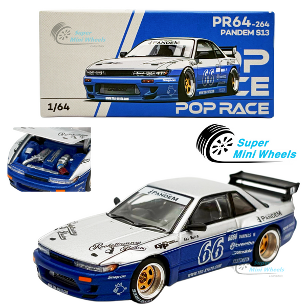 Pop Race 1:64 Pandem Lotus Elise & Truck Purple Rocket Bunny