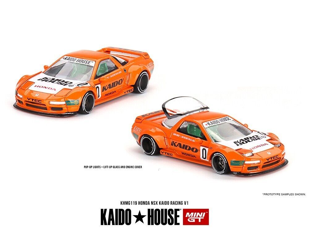 Kaido Racer Rims Mini GT x Kaido House 1:64 Honda NSX Kaido Racing V1 Orange KHMG119 ...