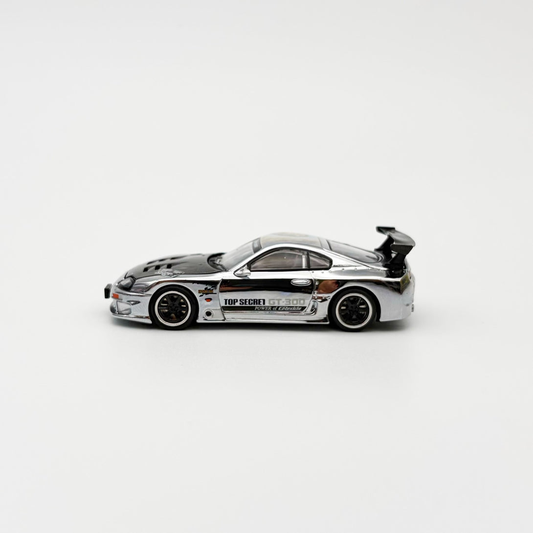 Pop Race 1:64 Top Secret Toyota Supra GT300 Silver Chrome #325 – Super ...