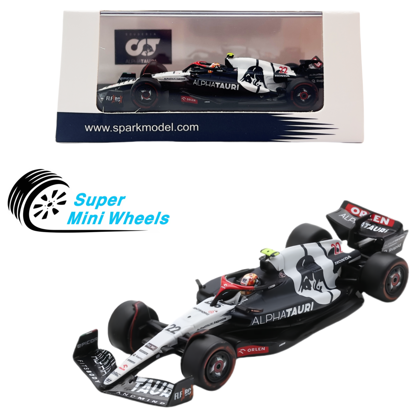Alpha Tauri Honda AT04 Bahrain GP 2023 Nyck de Vries 1:18