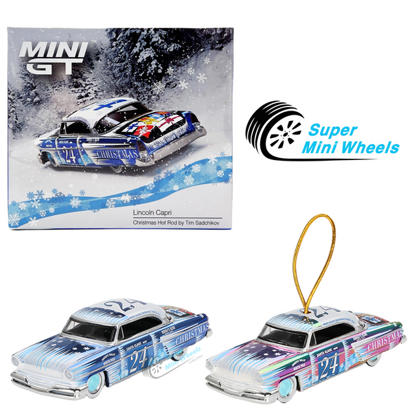 Mini GT 1:64 Lincoln Capri Christmas Hot Rod 2 Cars Set 2024 Christmas #888