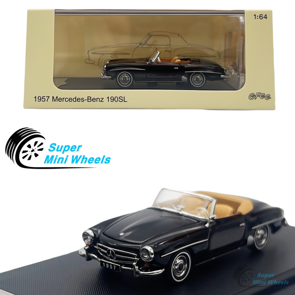 GFCC 1:64 1957 Mercedes-Benz 190SL (Black) Diecast Model Car