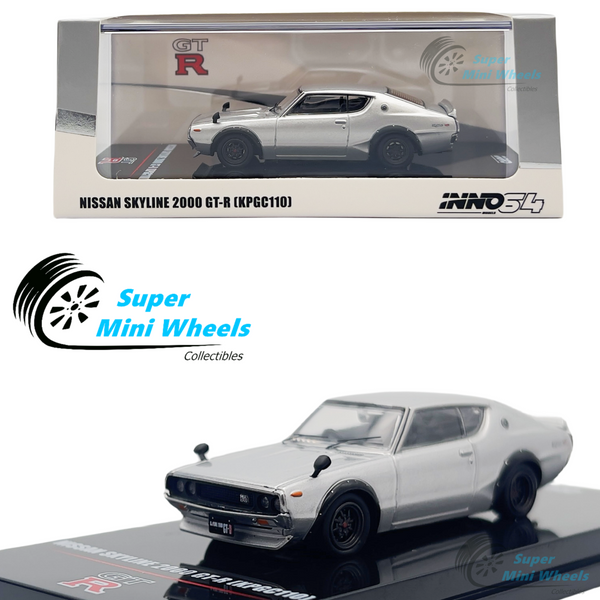 INNO64 1:64 Nissan 2000 GT-R KPGC110 Silver