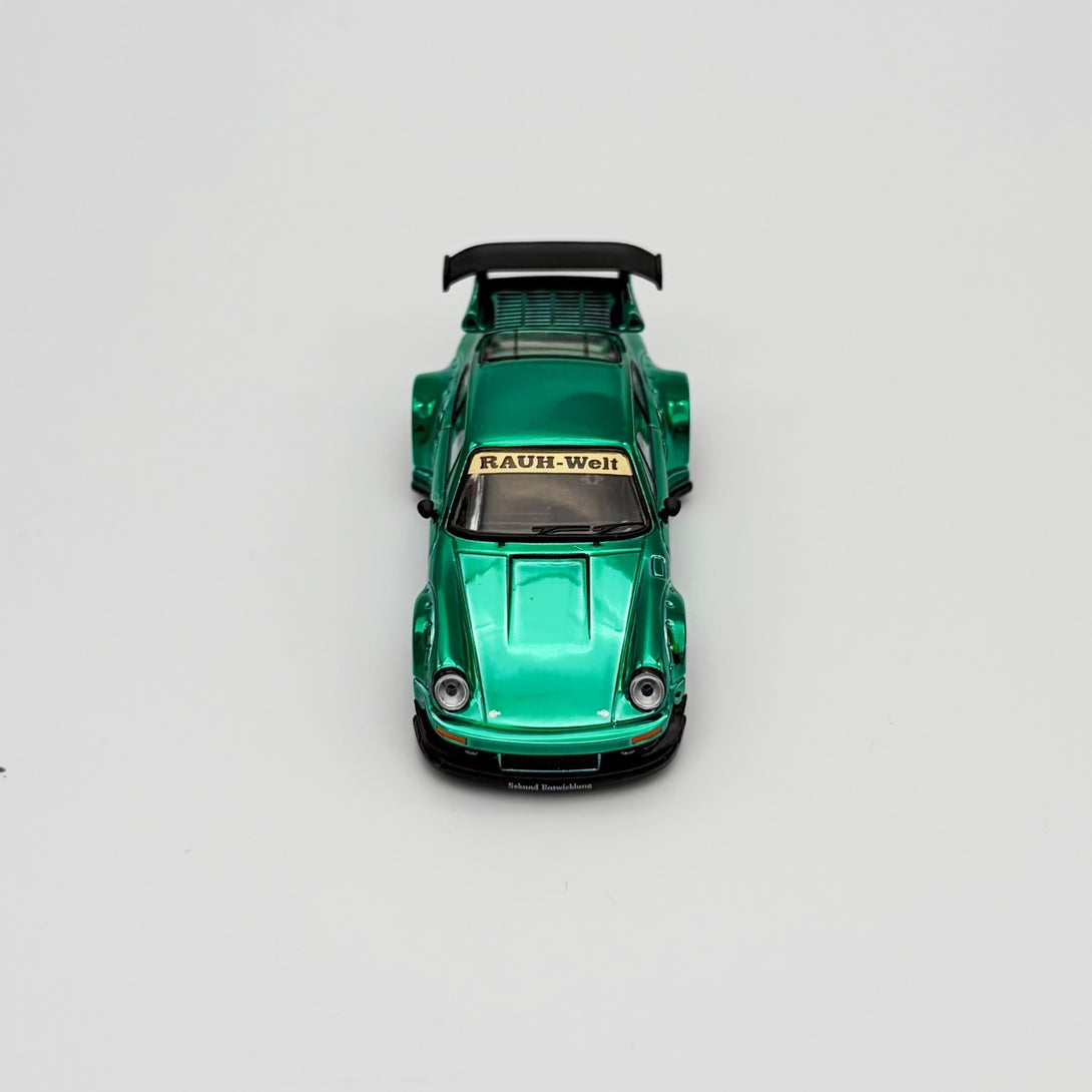 CHASE ！Pop Race 1:64 Porsche RWB 930 Green HEC 2026 – Super Mini Wheels