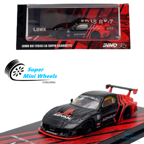 INNO64 1:64 LBWK Mazda RX7 FD3S LB-Super Silhouette ADVAN