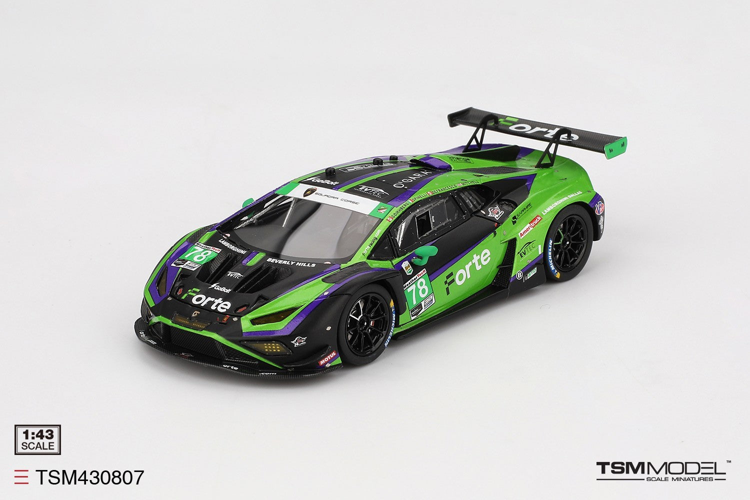 1/43 Lamborghini Huracán GT3 Evo.2 #85 Spark 1:43 Lamborghini Huracan GT3 Evo 2 #85 Iron Dames 24h