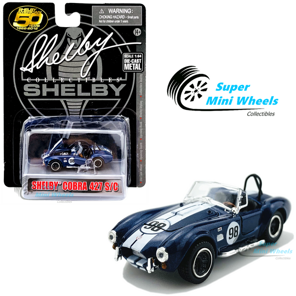 Shelby Collectibles 1:64 - 1965 Shelby Cobra 427 S/C #98 (Blue) - Diecast Model