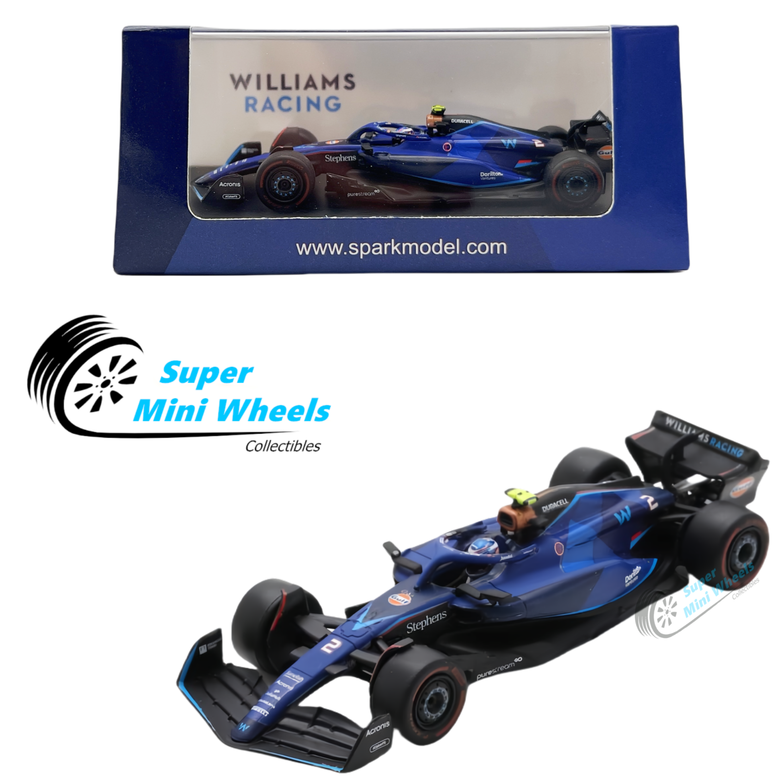 Sparky 1:64 Williams F1 FW45 #2 Williams Racing Bahrain GP 2023 Logan ...