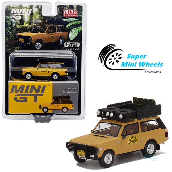 Mini GT 1:64 Range Rover 1982 Camel Trophy Papua New Guinea Team USA #509