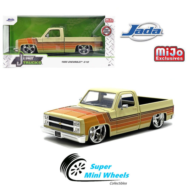 Jada 1:24 Just Trucks 1985 Chevrolet C10 Pickup with Cartelli Wheels – Beige