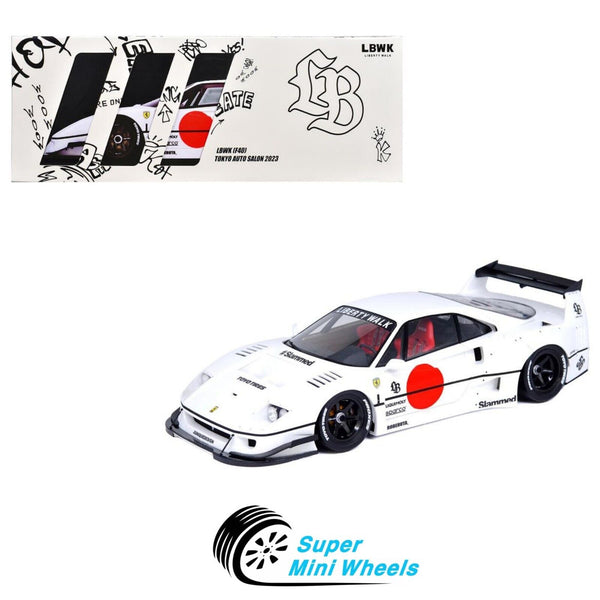 INNO64 1:18 LBWK Ferrari F40 Tokyo Auto Salon 2023 (White) Resin Model