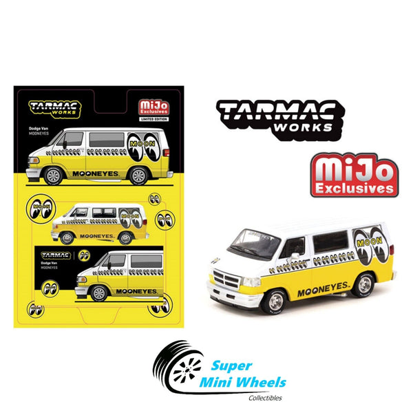 Tarmac Works 1:64 Dodge Van Mooneyes – Yellow - MiJo Exclusives